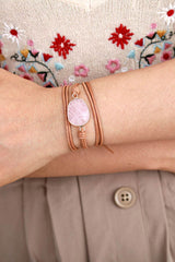 Boho Bracelet, Rope Wrap Bracelet, Blue Amazonite