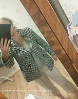 Boho Autumn Blazer, Vintage Plaid Blazer Wren