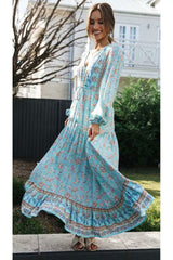 Boho Maxi Dress, Gown, Vacation in River Pink