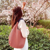 Boho Bag, Hobo Bags, Ruched Fabric Bag in White, Black, Brown