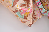 Kimono Robe – “Maribel” Boho Short Cover-Up in Peony Pink Floral