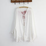 Boho Robe, Kimono Robe, Beach Cover up, Short Robe, White Eagle