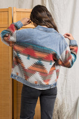 Boho Jacket, Denim Jacket for Women, Ansel in Blue, Fast Shipping