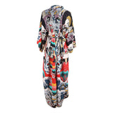 Boho Robe, Kimono Robe, Beach Cover up, Red Harajku