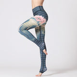 Yoga Legging, Yoga Pants, Boho Legging, Printed Tight, Blue Water
