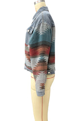 Boho Jacket, Denim Jacket for Women, Ansel in Blue, Fast Shipping