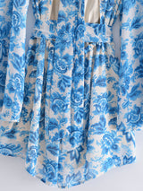 Boho Jumpsuit, Boho Romper, Playsuit,  Vintage Blue Rosewood