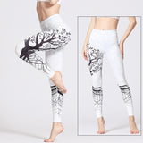 Yoga Legging, Yoga Pants, Boho Legging, Tight with Pocket Forrest in Blue Gold Flower