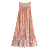 Boho Skirt, Hippie Skirts, Midi Skirt, Wild Rose in Pink Old Rose