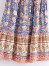 Boho Skirt, Hippie Skirts, Maxi Skirt, Scilla Elise in Pink and Blue