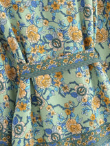 Boho Robe, Kimono Robe,  Beach Cover up, Short Robe, Claire in White, Green, Blue