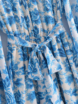 Boho Jumpsuit, Boho Romper, Playsuit,  Vintage Blue Rosewood