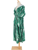 Boho Robe, Beach Cover up, Beach Robe, Black, Hoodie Robe Green Pink Tie Dye Print