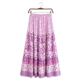 Boho Skirt, Hippie Skirts, Maxi Skirt, Scilla Elise in Pink and Blue
