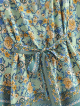 Boho Robe, Kimono Robe,  Beach Cover up, Short Robe, Claire in White, Green, Blue