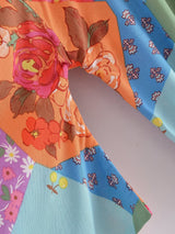 Boho Robe, Kimono Robe,  Beach Cover up, Maryam in Orange, Green and Pink
