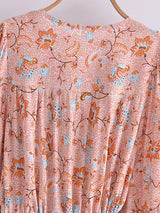 Boho Maxi Dress, Gown, Vacation in River Pink