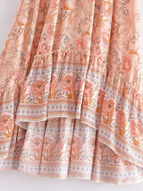 Boho Skirt, Hippie Skirts, Midi Skirt, Wild Rose in Blue, Pink, Smoke