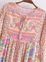 Gown Dress, Boho Maxi Dress, Loose Dress, Elliana Flower