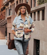 Boho Jacket, Denim Jacket for Women, Ansel in Blue, Fast Shipping