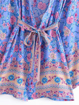 Boho Robe, Kimono Robe,  Beach Cover up, Short Robe, Claire in White, Green, Blue