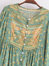 Boho Tops for Women, Boho Top for Women, Boho Blouse, Maryam in Orange, Green and Pink