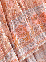 Boho Skirt, Hippie Skirts, Midi Skirt, Wild Rose in Blue, Pink, Smoke