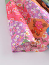 Boho Robe, Kimono Robe,  Beach Cover up, Maryam in Orange, Green and Pink