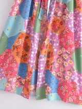 Boho Robe, Kimono Robe,  Beach Cover up, Maryam in Orange, Green and Pink