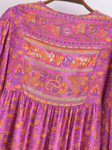 Boho Tops for Women, Boho Top for Women, Boho Blouse, Maryam in Orange, Green and Pink