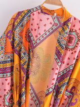 Boho Robe, Kimono Robe, Beach Cover up, Orange Gypsy