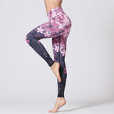 Yoga Legging, Yoga Pants, Boho Legging, Printed Tight, Pink Sakura
