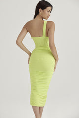 Boho Satin Party Dress, Halter Maxi Backless Dress,Sylvie in Blue, Green and Black