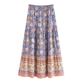 Boho Skirt, Hippie Skirts, Maxi Skirt, Scilla Elise in Pink and Blue