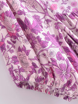 Boho Midi Dress, Sundress, Scilla Elise in Pink and Blue