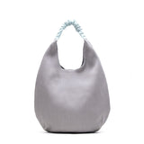 Boho Bag, Hobo Bags, Ruched Fabric Bag in White, Black, Brown