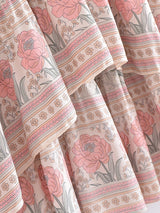 Boho Skirt, Hippie Skirts, Midi Skirt, Wild Rose in Blue, Pink, Smoke