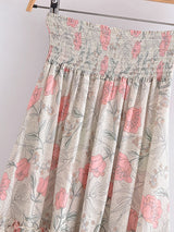 Boho Skirt, Hippie Skirts, Midi Skirt, Wild Rose in Pink Old Rose
