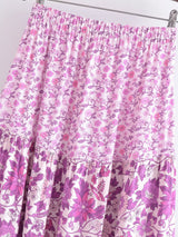 Boho Skirt, Hippie Skirts, Maxi Skirt, Scilla Elise in Pink and Blue