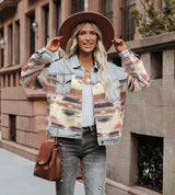 Boho Jacket, Denim Jacket for Women, Ansel in Blue, Fast Shipping