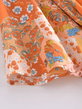 Boho Robe, Kimono Robe,  Beach Cover up, Maryam in Orange, Green and Pink