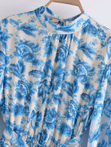 Boho Jumpsuit, Boho Romper, Playsuit,  Vintage Blue Rosewood