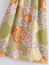 Boho Robe, Kimono Robe,  Beach Cover up, Maryam in Orange, Green and Pink