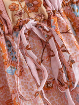 Boho Maxi Dress, Gown, Vacation in River Pink