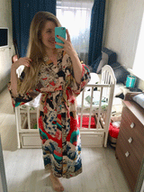 Boho Robe, Kimono Robe, Beach Cover up, Red Harajku