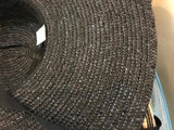 Boho Hat, Sun Hat, Beach Hat, Wide Brim Straw Hat 10-18 cm, Ribbon in Black - Wild Rose Boho