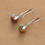 Boho Earrings, Dangle Earrings, Pink Opal and Jaspers - Wild Rose Boho