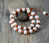 Boho Necklace, Chokers Pearl Knot