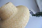 Boho Hat, Straw Hat, Floppy Vintage Hat, Linda White BLack Bow - Wild Rose Boho