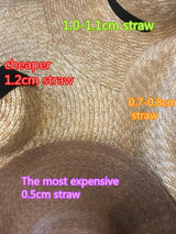 Boho Hat, Sun Hat, Beach Hat, Wide Brim Straw Hat 12,15,18 cm, Ribbon - Wild Rose Boho